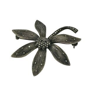 Theodore Fahrner Rare Sterling & Marcasite Pin Vintage Brooch Original Old 925